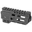 Picture of Midwest Industries Combat Rail  Handguard  4.5" Length  M-LOK  Includes 5-Slot Polymer Rail Section  Barrel Nut and Wrench  Fits AR-15  Black Anodized Finish MI-CRM4.5