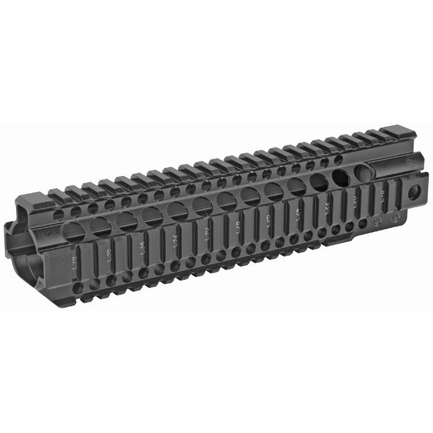 Picture of Midwest Industries Combat Rail T-Series  Free Float Handguard  10" Length  Quad Rail  Includes Barrel Nut and Wrench  Fits AR-15  Black Anodized Finish MI-CRT10