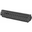 Picture of Midwest Industries Combat Rail T-Series  Free Float Handguard  10" Length  Quad Rail  Includes Barrel Nut and Wrench  Fits AR-15  Black Anodized Finish MI-CRT10