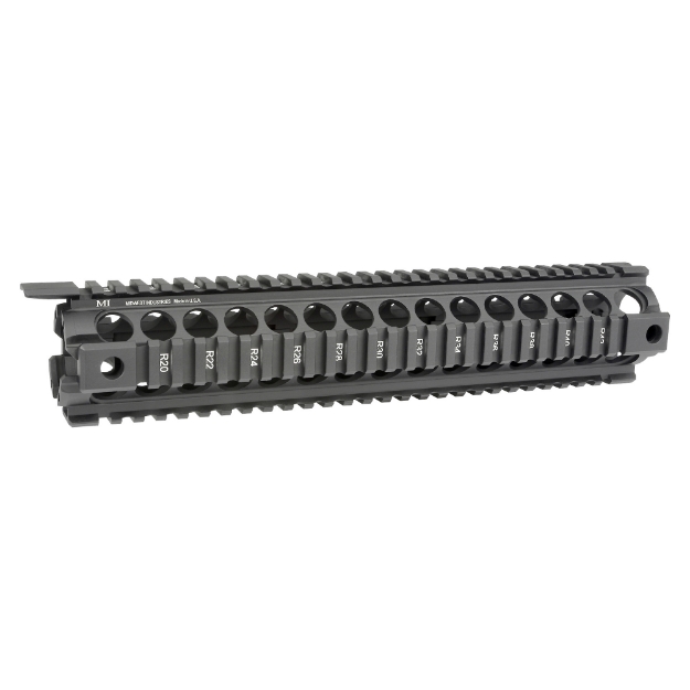 Picture of Midwest Industries Rifle Length Generation 2 Two Piece Drop-In-Handguard  Fits AR-15 Rifles  4-Rail Handguard  Built-In QD Points  12"  Black MCTAR-19G2