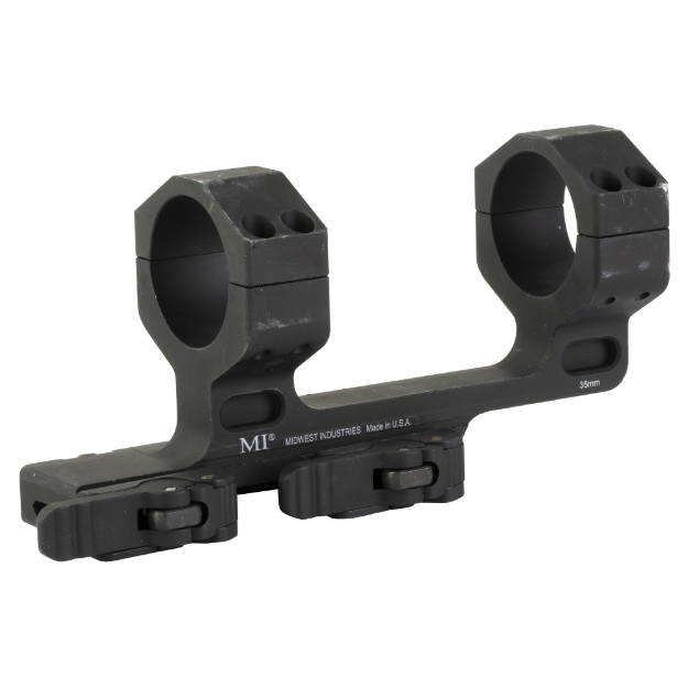 Picture of Midwest Industries Scope Mount  35mm  Quick Detach Mount  1.93" Height With 1.5" Offset  Fits Picatinny  Anodized Finish  Black MI-QD35SMH