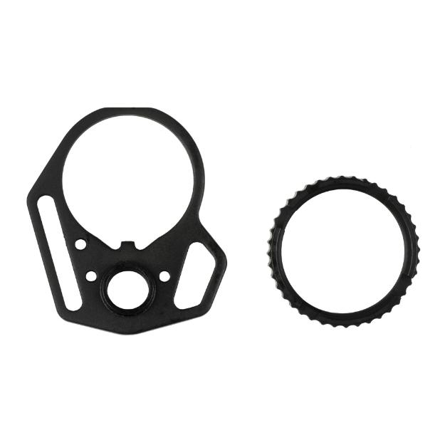 Picture of Strike Industries Black  Multi-Function End Plate With Anti-Rotation Castle Nut  Fits AR-15 SI-AR-MFEP-ACN