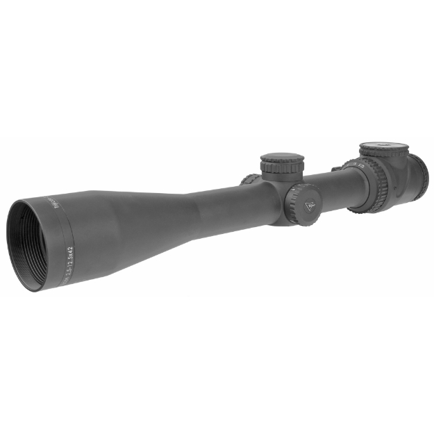 Picture of Trijicon AccuPoint 2.5-12.5x42mm Riflescope with BAC  Green Triangle Post Reticle  30mm Tube  Matte Black  Capped Adjusters TR26-C-200107