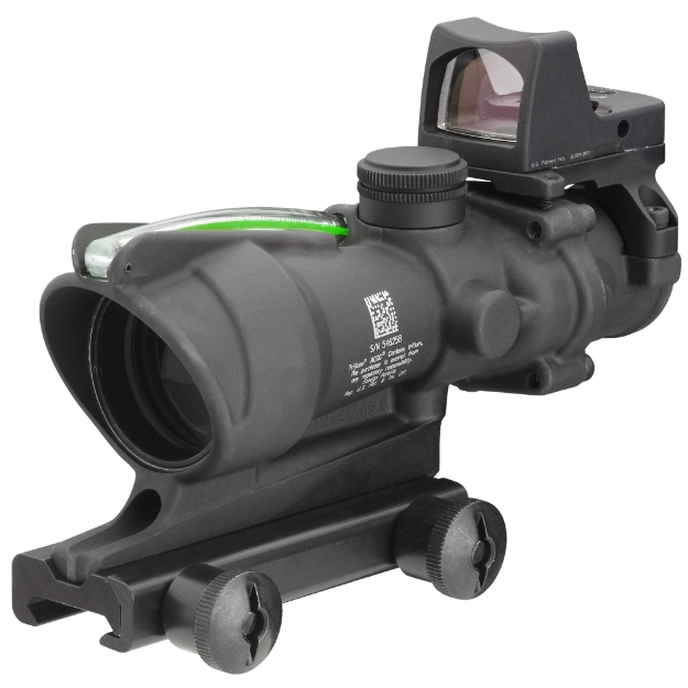 Picture of Trijicon ACOG  4X32mm  Dual Illuminated Green Chevron .223 Reticle  TA51 Mount  3.25 MOA RMR Type 2  Matte Black Finish TA31-D-100548