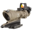 Picture of Trijicon ACOG ECOS  4X32mm Dual Illuminated Green Crosshair 5.56 Reticle  Backup Iron Sights  Quick Release Mount  LED 3.25 MOA Red Dot RMR Type 2  Cerakote Flat Dark Earth Finish TA31-D-100554