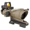 Picture of Trijicon ACOG ECOS  4X32mm Dual Illuminated Green Crosshair 5.56 Reticle  Backup Iron Sights  Quick Release Mount  LED 3.25 MOA Red Dot RMR Type 2  Cerakote Flat Dark Earth Finish TA31-D-100554