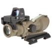 Picture of Trijicon ACOG ECOS  4X32mm Dual Illuminated Green Crosshair 5.56 Reticle  Backup Iron Sights  Quick Release Mount  LED 3.25 MOA Red Dot RMR Type 2  Cerakote Flat Dark Earth Finish TA31-D-100554