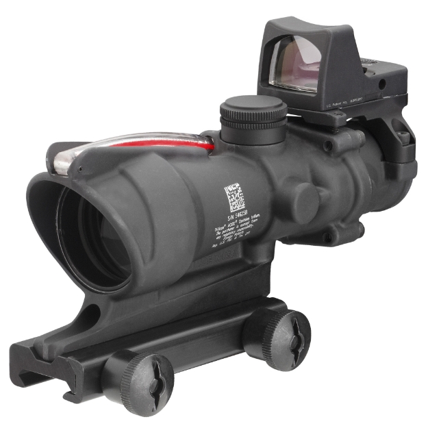 Picture of Trijicon ACOG Scope  Dual Illuminated Red Chevron .223 Reticle  With Colt Knob Thumbscrew Mount  LED 3.25 MOA Red Dot RMR Type 2 TA31-D-100549