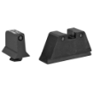 Picture of Trijicon Bright & Tough  Sight  Suppressor Set  Fits Glock 17 17L 19 22 23 24 25 26 27 28 31 32 33 34 35 37 38 39  Black Front/Black Rear with Green Lamps GL201-C-600661