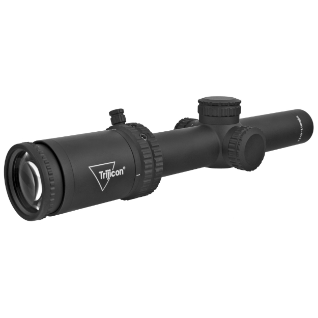 Picture of Trijicon Credo 1-4x24mm Second Focal Plane Riflescope with Red MRAD Ranging  30mm Tube  Matte Black  Low Capped Adjusters CR424-C-2900011