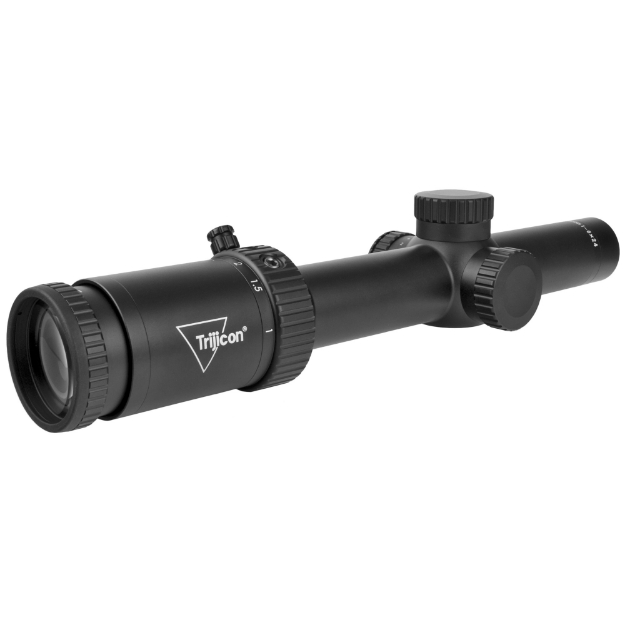 Picture of Trijicon Credo HX 1-6x24mm First Focal Plane Riflescope with Red MOA Segmented Circle  30mm Tube  Satin Black  Low Capped Adjusters CRHX624-C-2900021