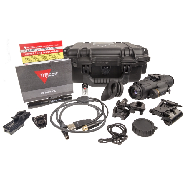 Picture of Trijicon Electro Optics IR Patrol M300 Kit  Thermal Optic  19mm Objective  Black  640x480 Pixel Digital OLED Display  60Hz Frame Rate  Includes Side Flip Mount  Bridge Mount And Wilcox Shoe Interface IRMO-300TK