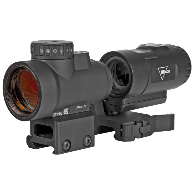 Picture of Trijicon MRO HD  Red Dot  1X25  68MOA Circle With 2MOA Center Dot  Black  Full Co-Witness Mount   3X Magnifier With Adjustable Height Quick Release  Flip to Side Mount MRO-C-2200057