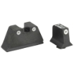 Picture of Trijicon Suppressor Height Night Sights  Fits Glock 17/19/22/23/26/27/31/32/33/34/35/37/38/39  Black  Tritium Front/Rear  Green 3 Dot GL201-C-600649