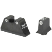 Picture of Trijicon Suppressor Height Night Sights  Fits Glock 17/19/22/23/26/27/31/32/33/34/35/37/38/39  Black  Tritium Front/Rear  Green 3 Dot GL201-C-600649