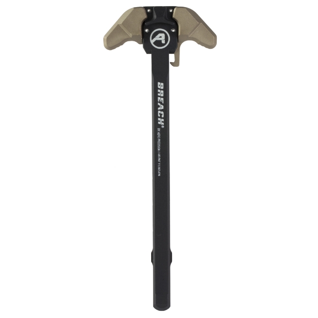 Picture of Aero Precision Breach  AR-15  Charging Handle  Ambidextrous  Small Lever  Gas Deflection Shelf  Anodized Finish  Black and Tan APRA700120C