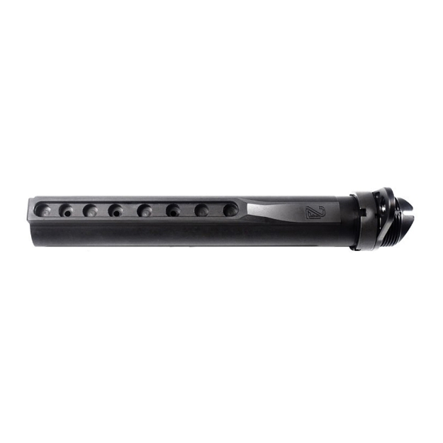 Picture of 2A Armament Buffer Tube  Billet Buffer Tube  8 position  Lightweight Latch Plate  Castle Nut  Fits AR-10 Rifles  Mil Spec   Anodized Black Finish 2A-BTA8-1
