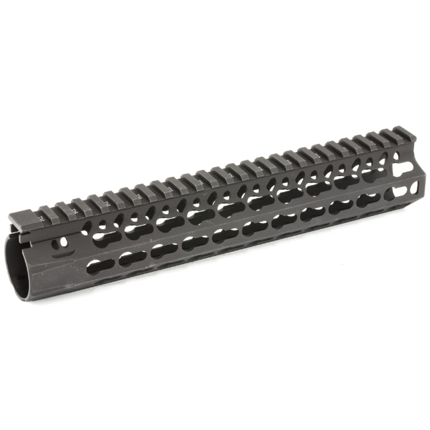 Picture of Bravo Company 10" ALPHA Keymod Rail  Fits AR Rifles  Aluminum Alloy  Includes BCM KeyMod Sling Mount and a BCM KeyMod Nylon Rail  Black BCM-KMR-A10-556-BLK