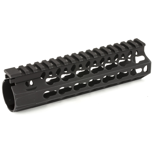 Picture of Bravo Company 7" ALPHA Keymod Rail  Fits AR Rifles  Aluminum Alloy  Includes BCM KeyMod Sling Mount and a BCM KeyMod Nylon Rail  Black BCM-KMR-A7-556-BLK