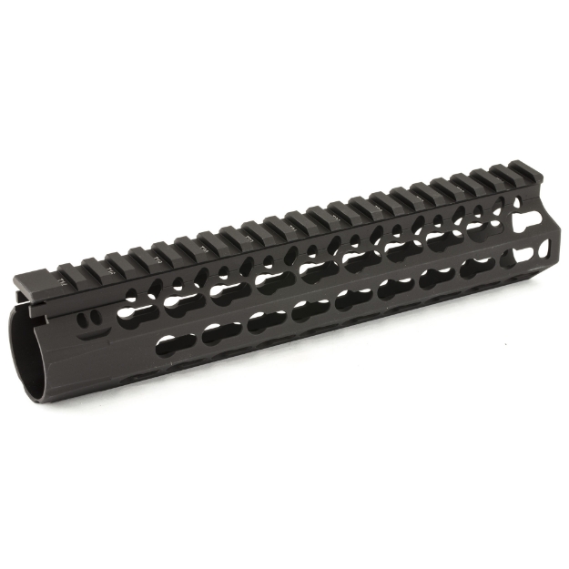 Picture of Bravo Company 9" ALPHA Keymod Rail  Fits AR Rifles  Aluminum Alloy  Includes BCM KeyMod Sling Mount and a BCM KeyMod Nylon Rail  Black BCM-KMR-A9-556-BLK