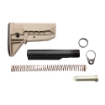 Picture of Bravo Company BCMGUNFIGHTER Mod 0 Stock Kit  SOPMOD (Widebody)  Receiver Extension  Quick Detach End Plate  Lock Nut Action Spring  Carbine Buffer  Flat Dark Earth BCM-GFSK-MOD0-SPMD-FDE