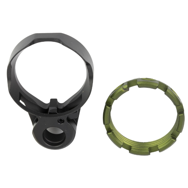 Picture of Fortis Manufacturing  Inc. K2 Enhanced  End Plate Castle Nut Combo  QD Socket  Anodized Finish  Olive Drab Green  Fits AR-15 LE-BLK-K2-ODG