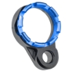 Picture of Fortis Manufacturing  Inc. Light Weight K1  Castle Nut and End Plate  Black and Blue  Anodized Finish LE-BLK-K1-BLU