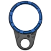 Picture of Fortis Manufacturing  Inc. Light Weight K2  Castle Nut and End Plate  Black and Blue  Anodized Finish LE-BLK-K2-BLU