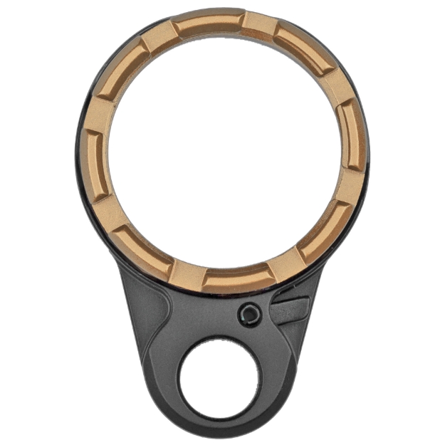 Picture of Fortis Manufacturing  Inc. Light Weight K2  Castle Nut and End Plate  Black and Flat Dark Earth  Anodized Finish LE-BLK-K2-FDE