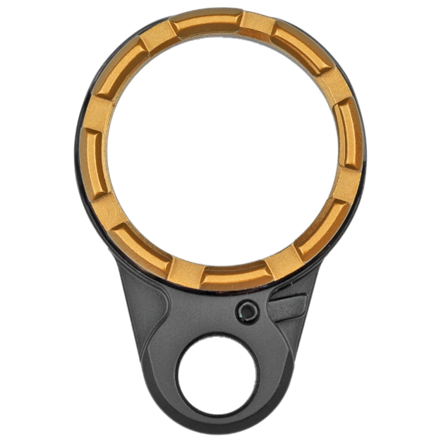 Picture of Fortis Manufacturing  Inc. Light Weight K2  Castle Nut and End Plate  Black and Gold  Anodized Finish LE-BLK-K2-GLD