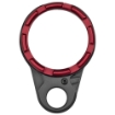 Picture of Fortis Manufacturing  Inc. Light Weight K2  Castle Nut and End Plate  Black and Red  Anodized Finish LE-BLK-K2-RED