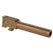 Picture of Fortis Manufacturing  Inc. Match Grade Barrel  Fluted Barrel  9MM  4"  Fits Glock 19 Gen 1-5 and 19X  Copper Finish  Titanium Copper Nitride Coating  416R Stainless FM-G19-CPPR