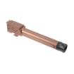 Picture of Fortis Manufacturing  Inc. Match Grade Barrel  Threaded Fluted Barrel  9MM  4"  Fits Glock 19 Gen 1-5 and 19X  Copper Finish  Threaded  Titanium Copper Nitride FM-G19-TB-CPPR