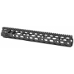 Picture of Fortis Manufacturing  Inc. REV II Free Float Rail System  Handguard  13.8"  Continuous Picatinny Top Rail  M-LOK at 3/6/9 O'clock  Does Not Include Barrel Nut  Anodized Black Finish REV-II-14-MLOK