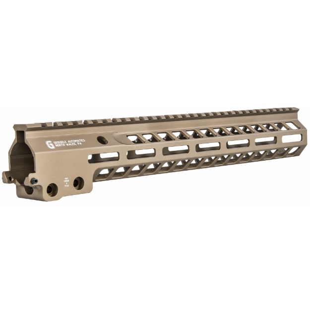 Picture of Geissele Automatics MK14  Super Modular Rail  Handguard  13.5"  M-LOK  Barrel Nut Wrench Sold Separately (GEI-02-243)  Gas Block Not Included  Desert Dirt Color  Product Finishes  Shade Variations and Other Imperfections Are Normal Due to the Manufacturing Process 05-573S