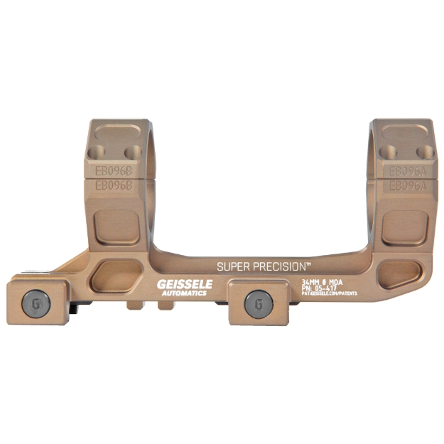 Picture of Geissele Automatics Super Precision  Mount  34mm  Desert Dirt Color  Anodized Finish  Product Finishes  Shade Variations and Other Imperfections Are Normal Due to the Manufacturing Process 05-417S