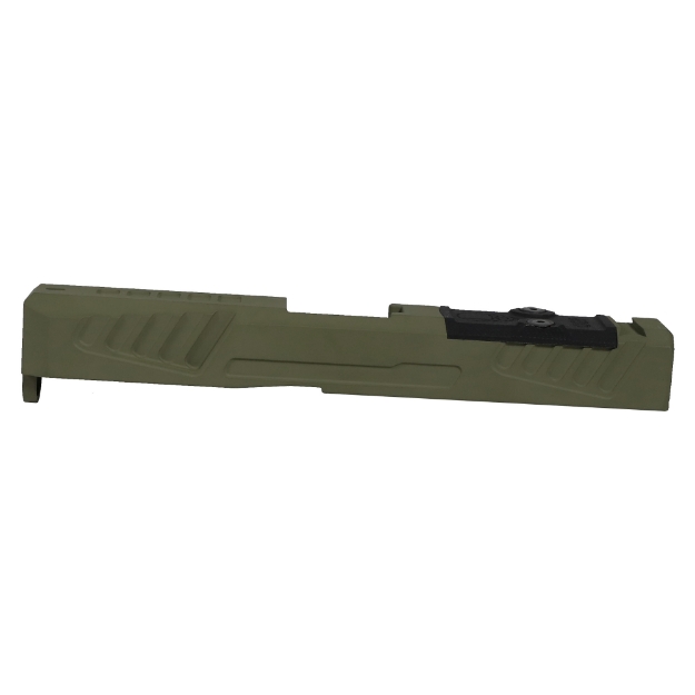 Picture of Grey Ghost Precision GGP-19 Stripped Slide  Version 5  Trijicon RMR/Leupold DPP Optic Cut  Cerakote Finish  Olive Drab Green  For Glock 19 Gen 3 GGP-19-3-OC-ODG-V5