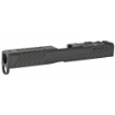 Picture of Grey Ghost Precision Stripped Slide  For Glock 17 Gen 4  Dual Optic Cutout Compatible With Leupold DeltaPoint Pro or Trijicon RMR With Supplied Shim Plate (Correct Length Screws Included)  Comes With A Custom G10 Cover Plate And Proper Screws For Use Without Optic Installed  Version 3 Slide Pattern  Black Nitride Finish GGP-17-4-OC-V3