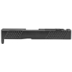Picture of Grey Ghost Precision Stripped Slide  For Glock 43/43X  Version 2  Optic Cutout Compatible With Shield RMS-C With Correct Length Screws Included  No Mounting Plate Needed  Cover Plate Included  Version 2 Slide Pattern  DLC Finish  Black GGP-SPG43-V2-BLK