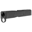 Picture of Grey Ghost Precision Stripped Slide  For Glock 43/43X  Version 2  Optic Cutout Compatible With Shield RMS-C With Correct Length Screws Included  No Mounting Plate Needed  Cover Plate Included  Version 2 Slide Pattern  DLC Finish  Black GGP-SPG43-V2-BLK