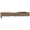 Picture of Grey Ghost Precision Stripped Slide  For Glock 43/43X  Version 2  Optic Cutout Compatible With Shield RMS-C With Correct Length Screws Included  No Mounting Plate Needed  Cover Plate Included  Version 2 Slide Pattern  Flat Dark Earth Cerakote GGP-SPG43-V2-FDE