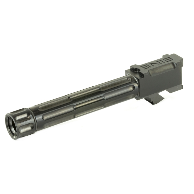 Picture of LanTac USA LLC 9INE  Barrel  9MM  Black  Threaded Barrel  1:10  Fluted  Fits Glock 19 01-GB-G19-TH-BLK