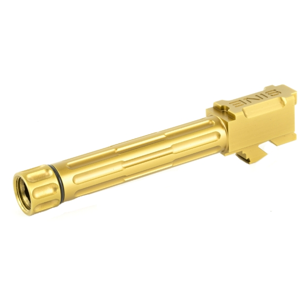 Picture of LanTac USA LLC 9INE  Barrel  Bronze  Threaded Barrel  1:10  Fluted  Fits Glock 19 01-GB-G19-TH-BRNZ