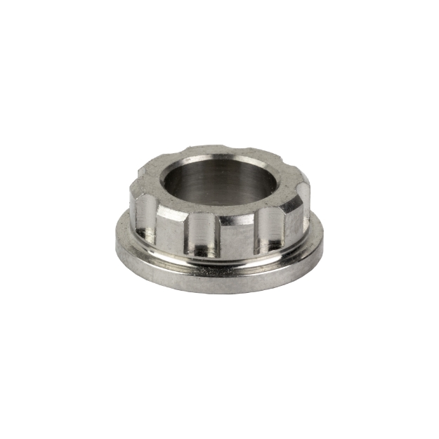 Picture of LanTac USA LLC Guide Rod Adapter Bushing  For 4th Generation Glocks to Utilize 1-3rd Generation Guide Rod and Spring  Stainless Steel Finish  Silver 01-GP-GRA-SS