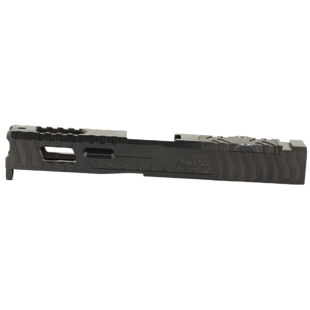 Picture of LanTac USA LLC Razorback Stripped Slide  Fits Gen 1-3 Glock 19  RMR Cut with Plate  DLC Finish  Black 01-GSS-GEN13-G19-LT