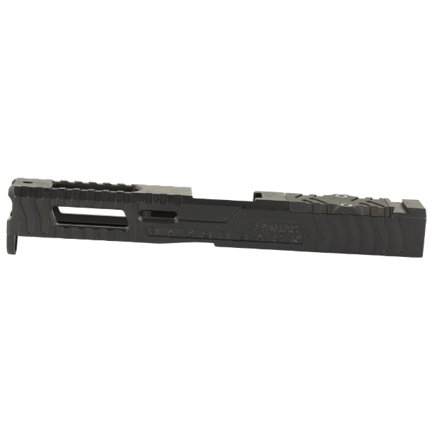 Picture of LanTac USA LLC Razorback Stripped Slide  Fits Gen 4 Glock 17  RMR Cut with Plate  DLC Finish  Black 01-GSS-GEN4-G17-LT
