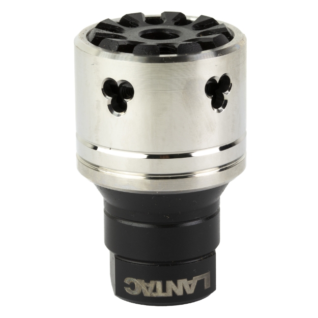 Picture of LanTac USA LLC Stingray Nonlinear Compensator  1/2-28 Thread Pitch  Stainless Steel  Silver STG556C-SS