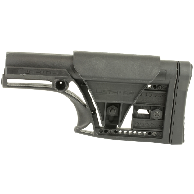 Picture of Luth-AR MBA-1 Fixed Stock  Fits AR-15 & AR-10 Rifle Length A2 Buffer Tube  Adjustable Cheek Piece and Length of Pull  Black MBA-1