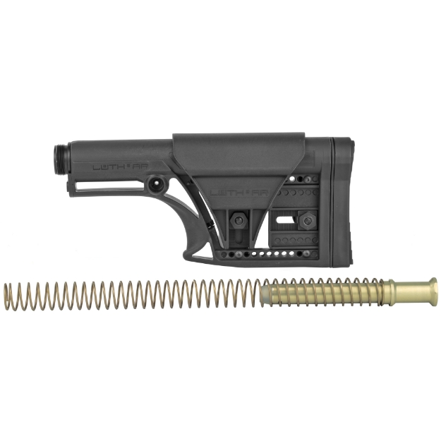 Picture of Luth-AR MBA-1 Stock With Buffer Assembly  A2 Extension Tube  Standard Buffer  .223 Buffer Spring  Adjustable Cheek Piece and Length of Pull  Black MBA-1K