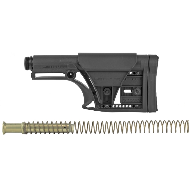 Picture of Luth-AR MBA-1 Stock With Buffer Assembly  A2 Extension Tube  Standard Buffer  .308 Buffer Spring  Adjustable Cheek Piece and Length of Pull  Black MBA-1K308